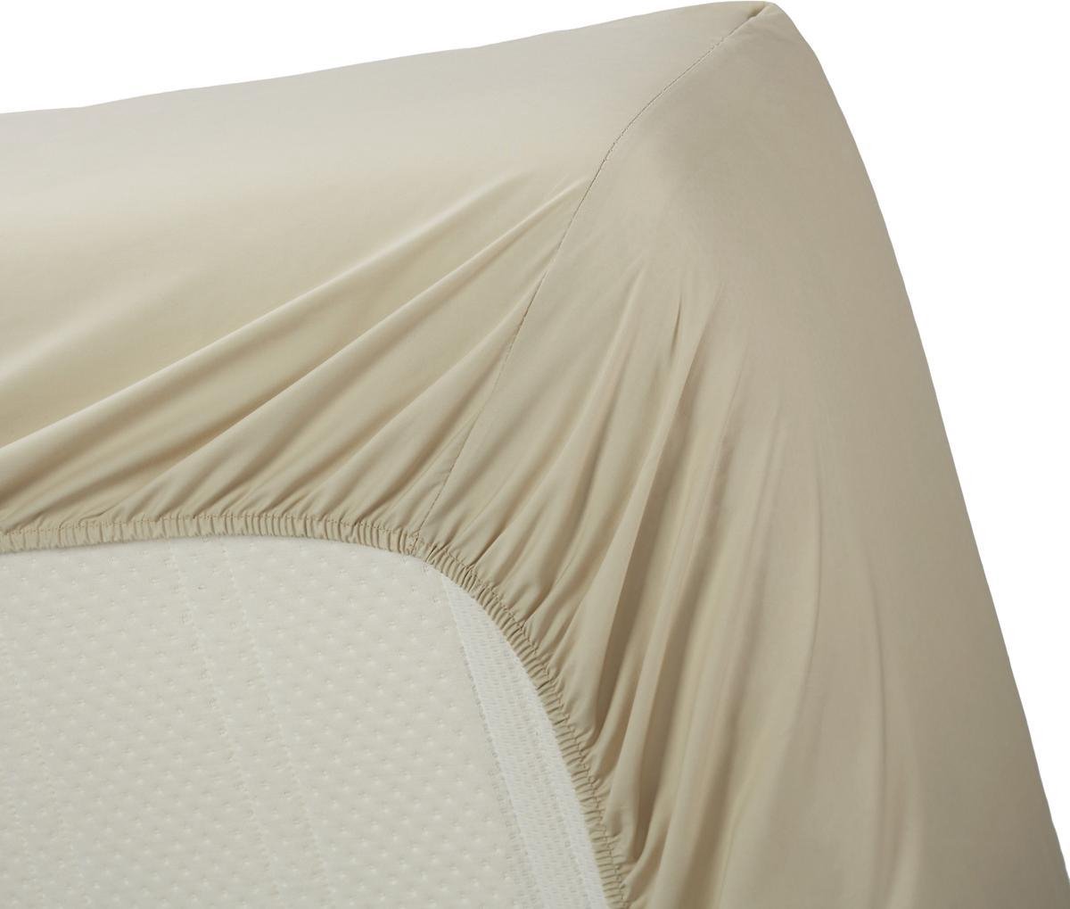 Beddinghouse Percale Katoen Hoeslaken - 100% Percale Katoen - Lits-jumeaux (180x210/220 Cm) - Sand - Geel