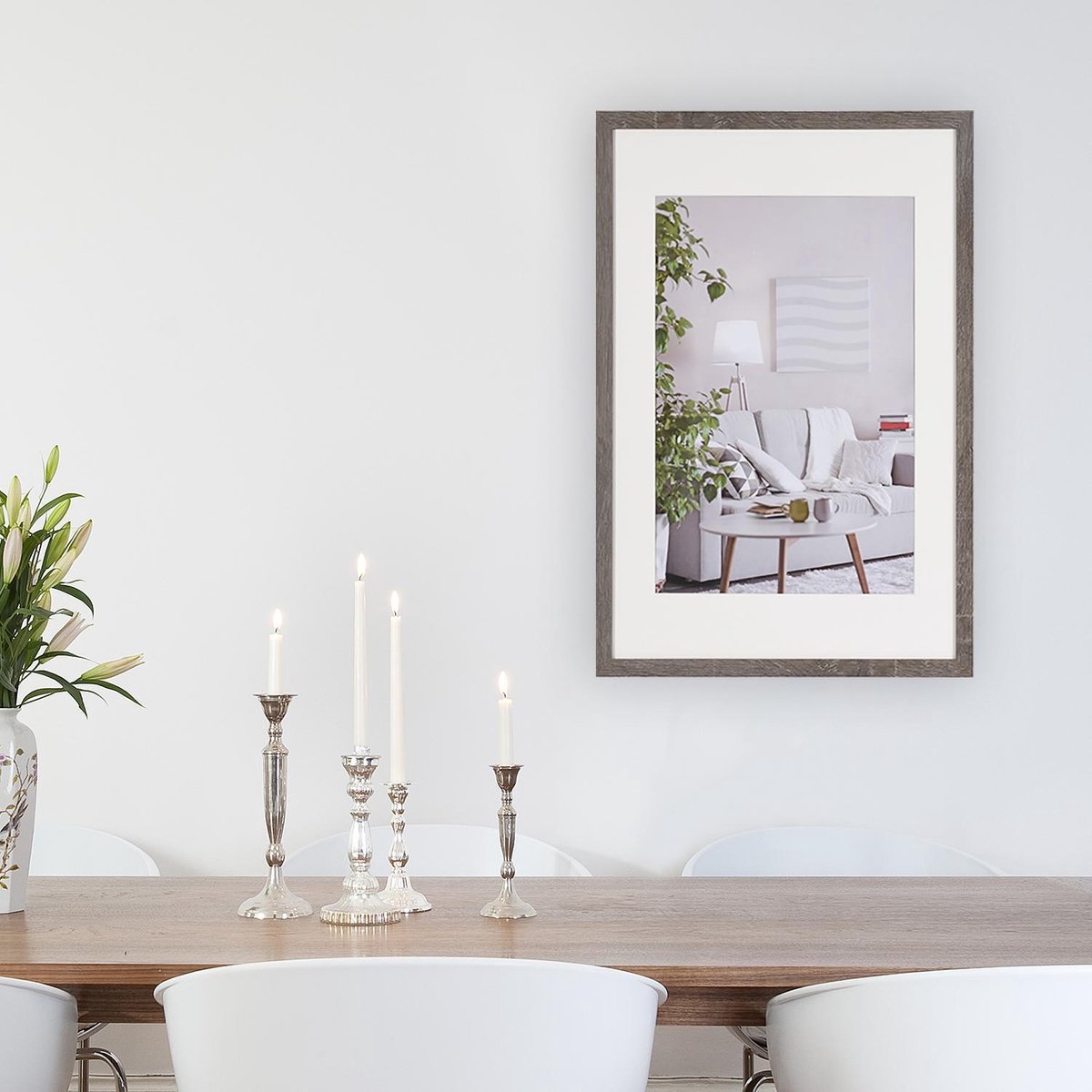 Henzo Modern - Fotolijst - 50x70 Cm - Fotoformaat 50x70 / 40x60 Cm - Donker - Grijs