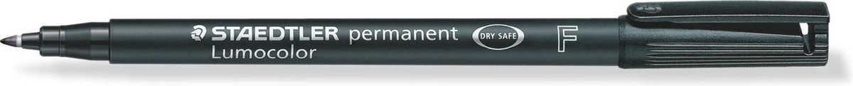 Staedtler Ohp-marker Lumocolor Permanent Set Van 4 Stuks In Kleur Zwart: 1 X Superfijn, 1 X Fijn, 1 X ... - Wit