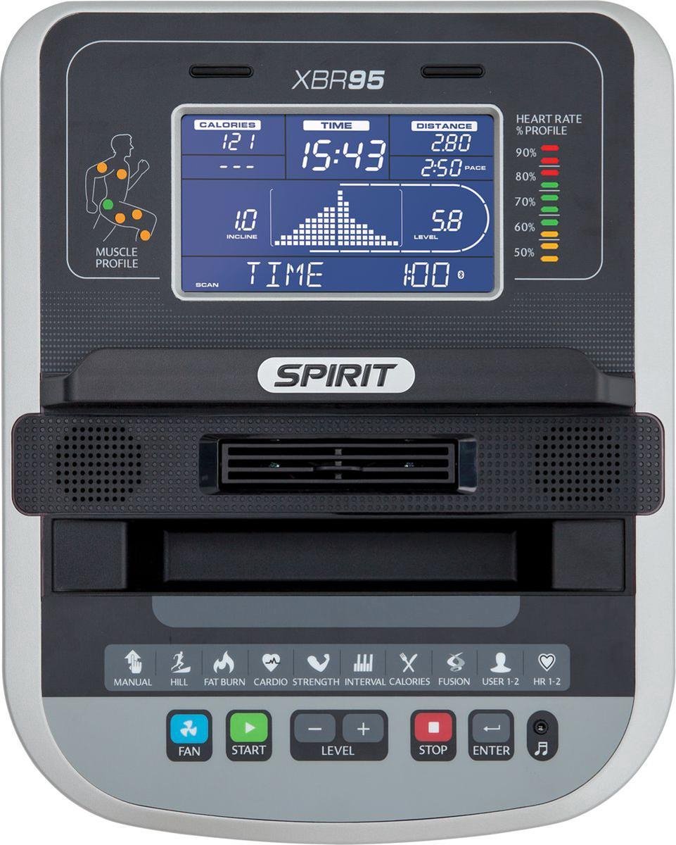 Spirit Fitness Home XBR95 Recumbent Bike - Ligfiets - Gratis trainingsschema