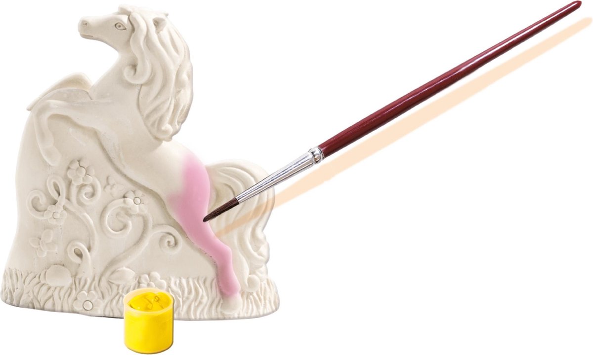 Ses gips gieten en schilderen paarden 19-delig