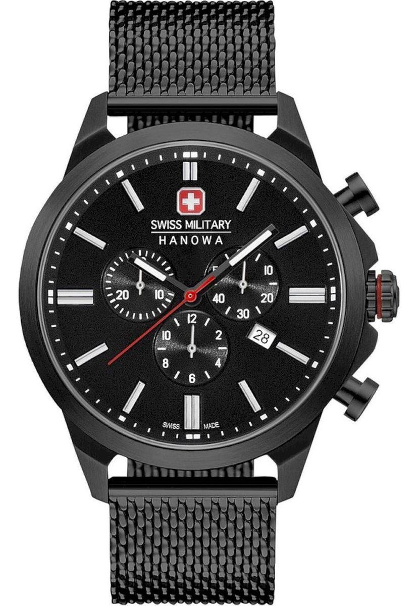 Swiss Military Hanowa 06-3332.13.007 Horloge chrono saffierglas 45 mm