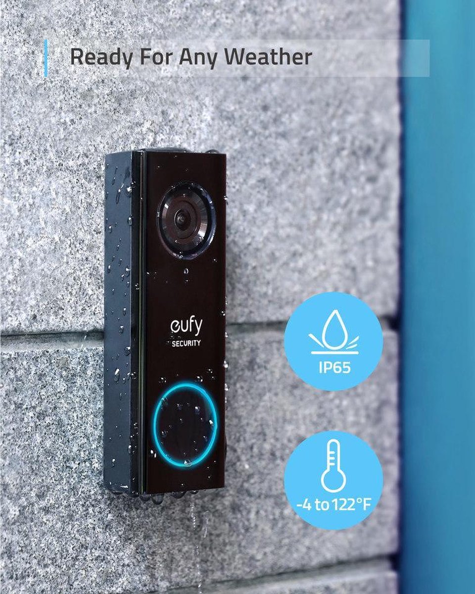 Eufy by Anker Video Doorbell Battery Set - Zwart