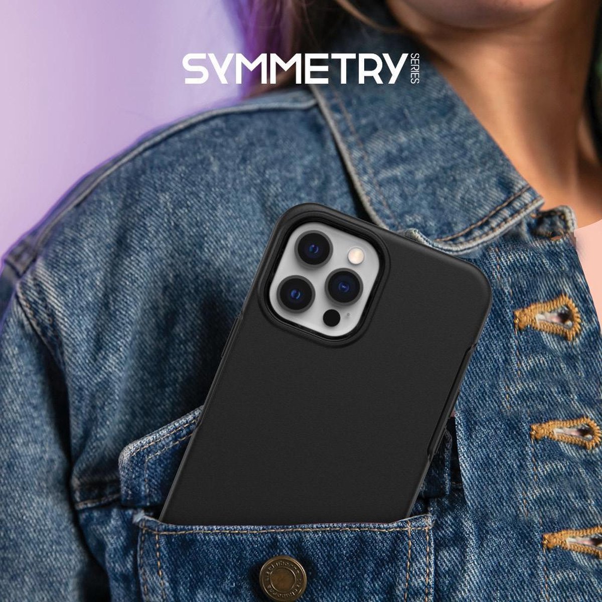 Otterbox Symmetry Apple iPhone 12 / 12 Pro Back Cover - Zwart
