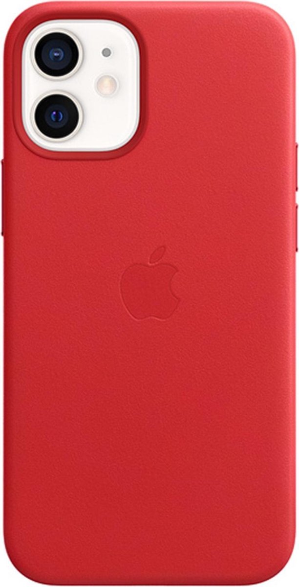 Apple iPhone 12 mini Back Cover met MagSafe Leer RED - Rood