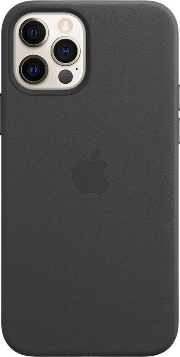 Apple iPhone 12 en 12 Pro Back Cover met MagSafe Leer - Zwart