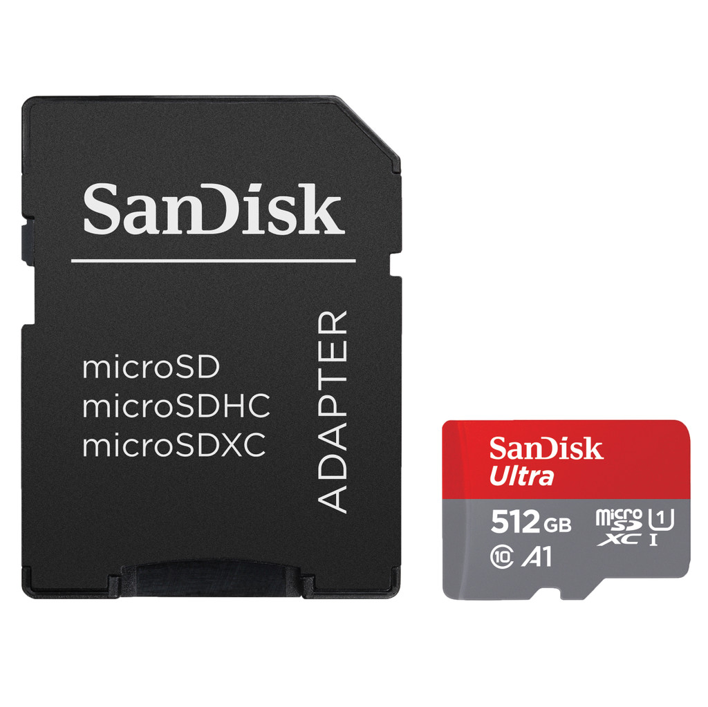 Sandisk MicroSDHC Ultra 512GB 120 MB/s CL10 A1 UHS-1 + SD Ad