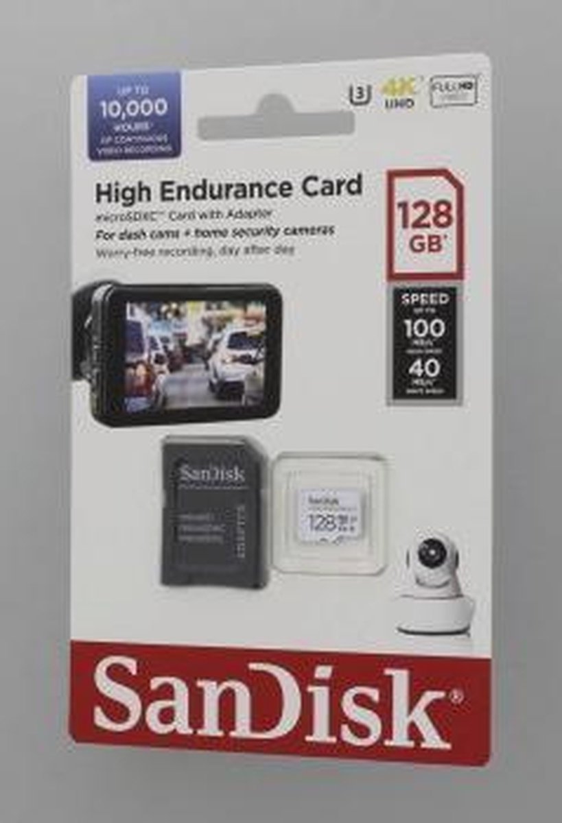 Sandisk Micro SDXC High Endurance 128GB 100MB/s + Adapter