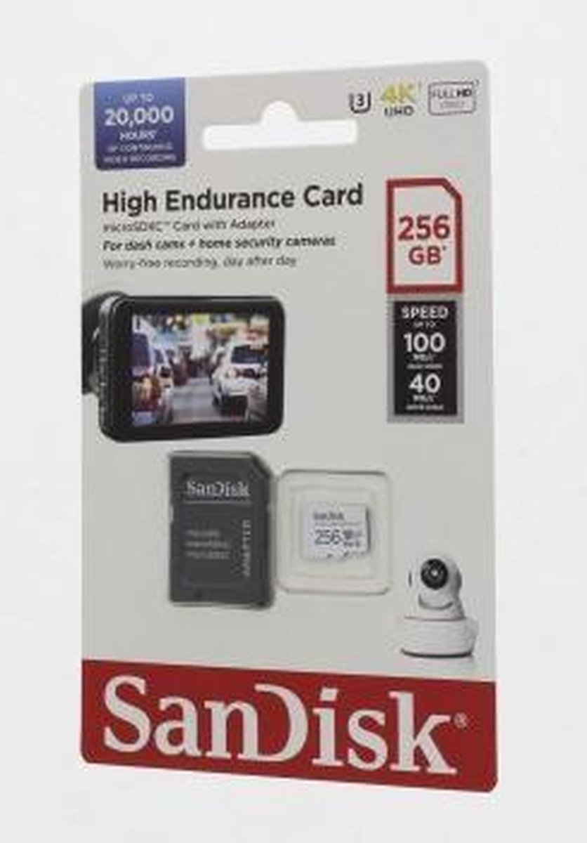 Sandisk Micro SDXC High Endurance 256GB 100MB/s + Adapter