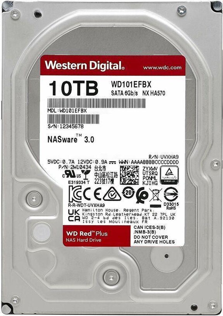 Western Digital WD Red Plus WD101EFBX 10TB