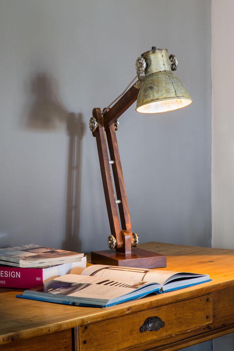 Light & Living Ekerd Bureaulamp - Bruin