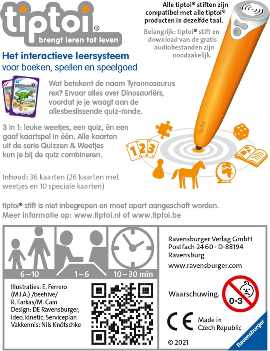 Ravensburger Tiptoi Quizzen & Weetjes - Dinosauriers