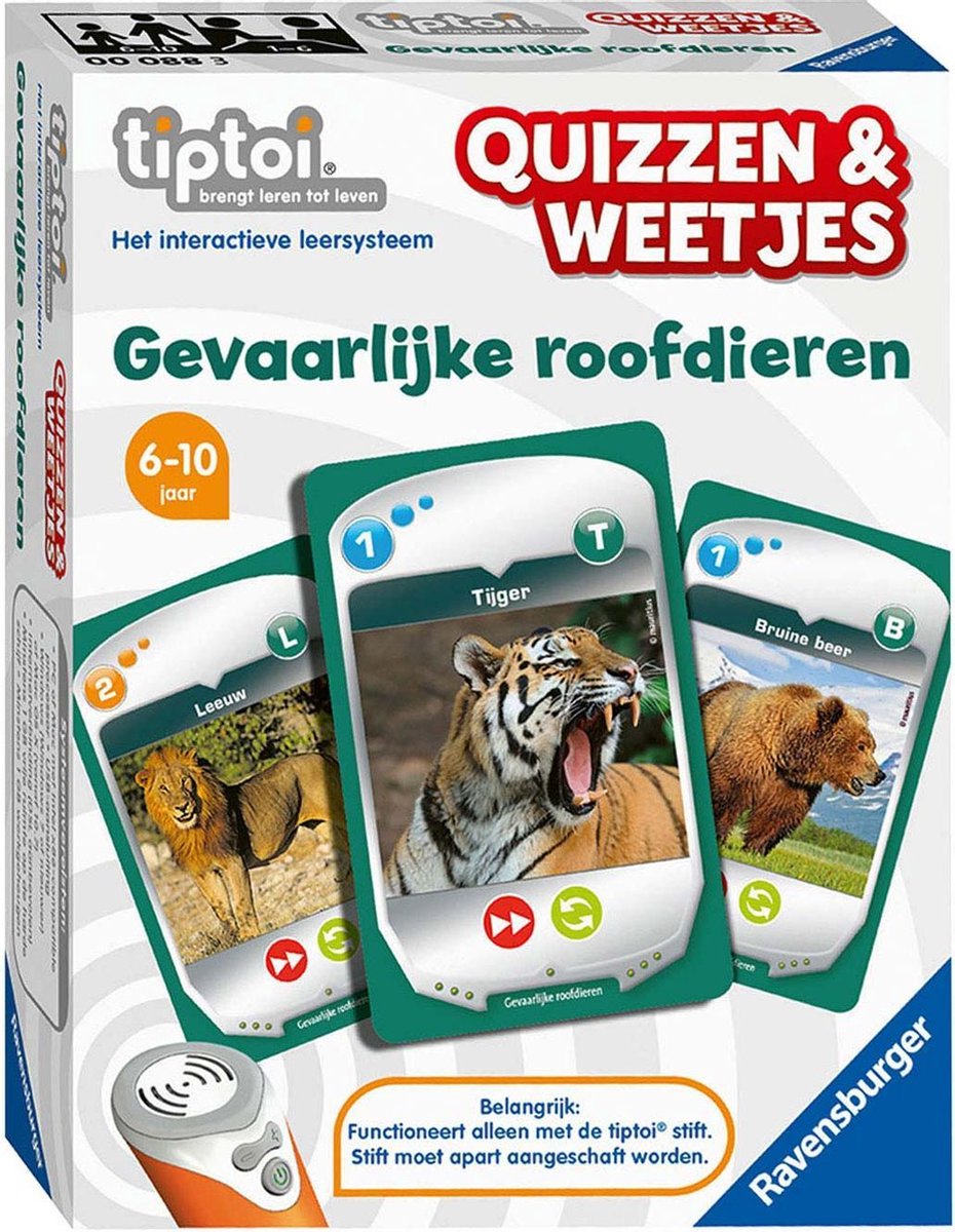Ravensburger Tiptoi Quizzen & Weetjes - Roofdieren