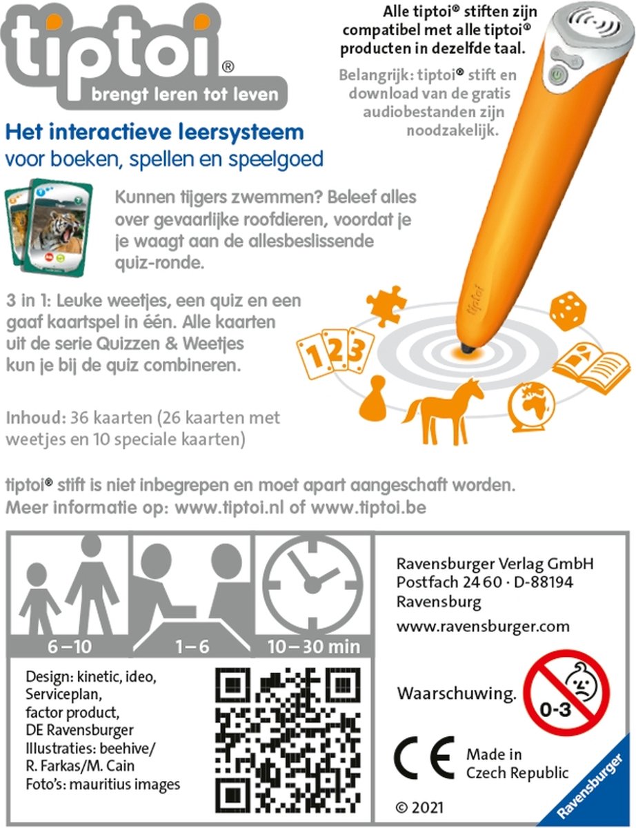 Ravensburger Tiptoi Quizzen & Weetjes - Roofdieren