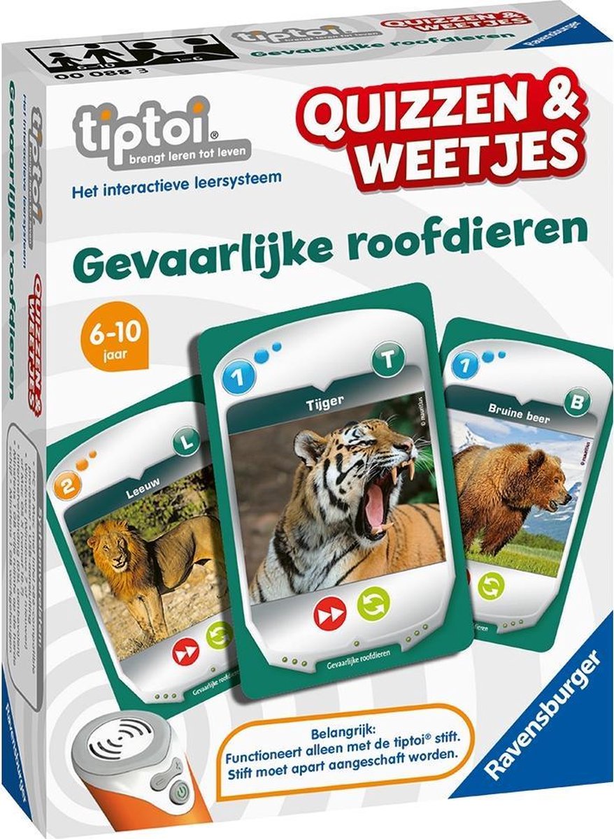 Ravensburger Tiptoi Quizzen & Weetjes - Roofdieren