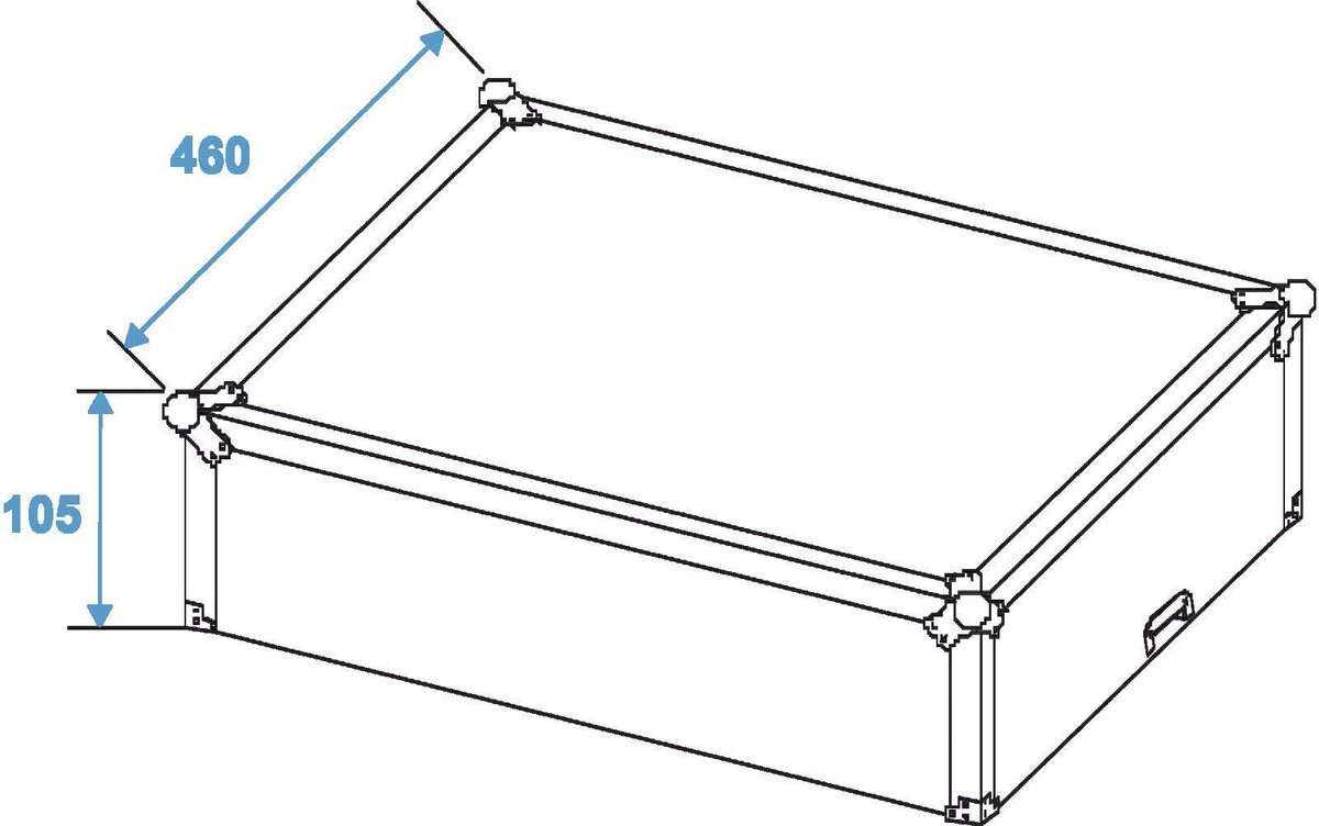 Omnitronic MCB-19 8U 19 inch topload flightcase