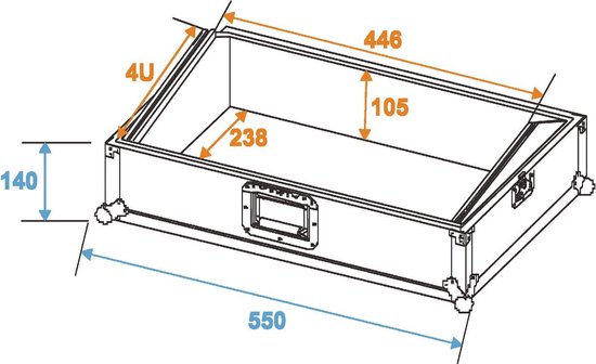 Omnitronic MCA-19 4U 19 inch topload flightcase