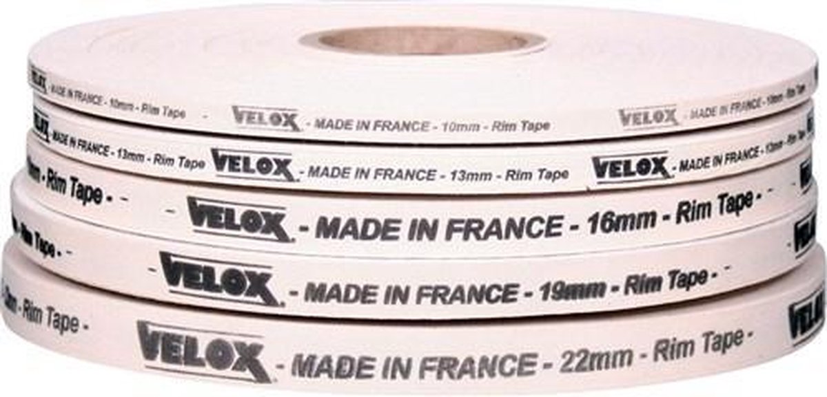 Velox velgtape 16 mm / 2 meter katoen per rol - Wit