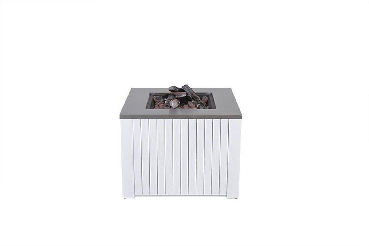 Cozy Living Garden Impressions gas vuurtafel Faro 80x80 cm - Wit