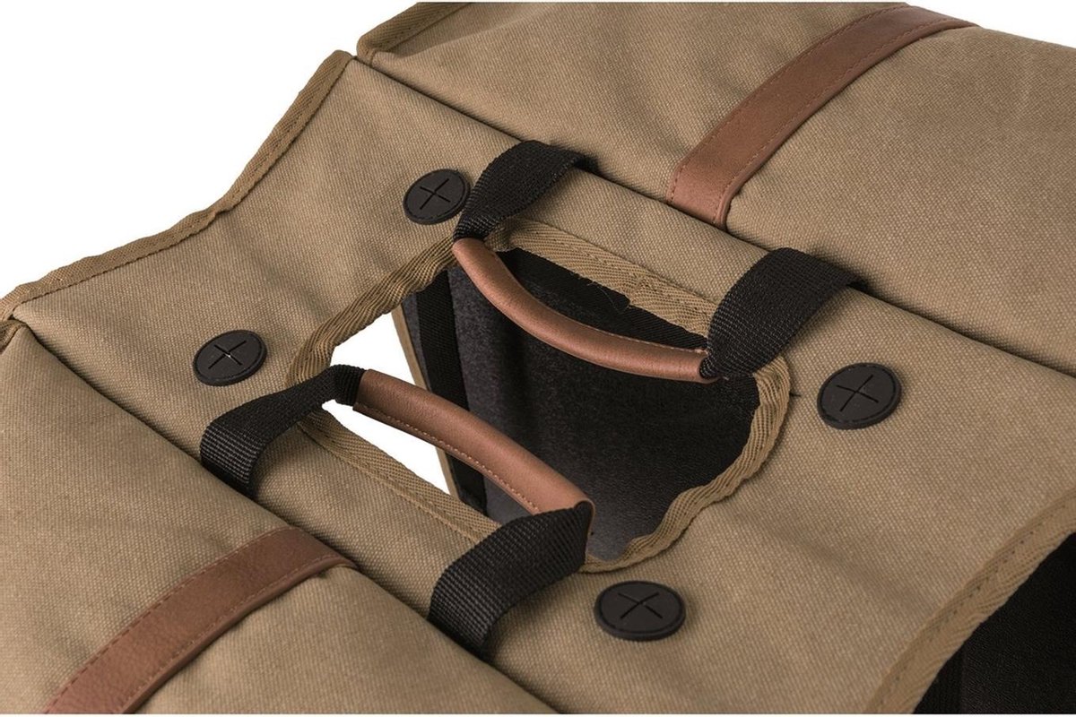 Fastrider Isas Double Bag Fietstas Zand - Bruin