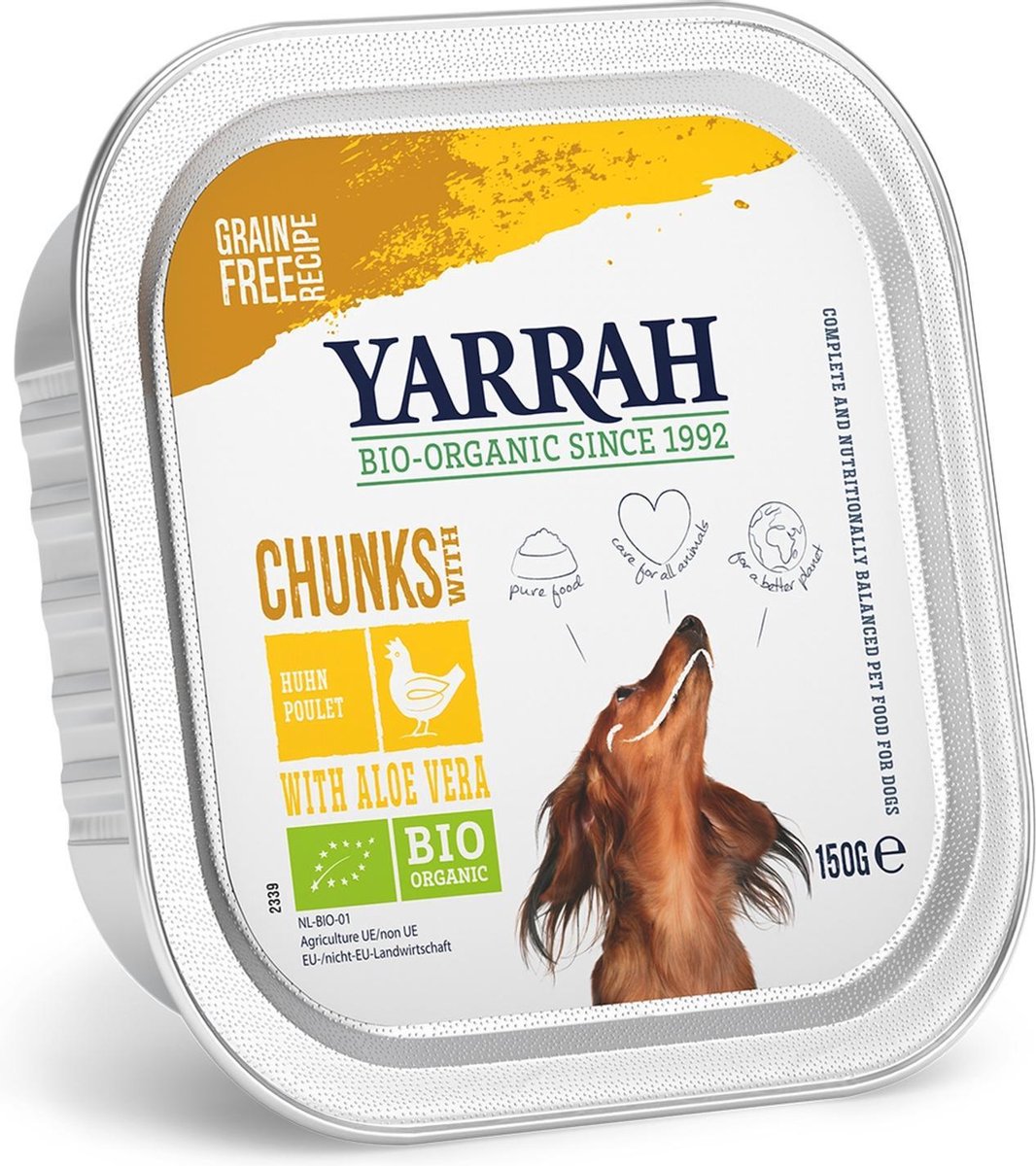 Yarrah Bio Hondenvoer Brokjes In Saus - Hondenvoer - Kip 150 g