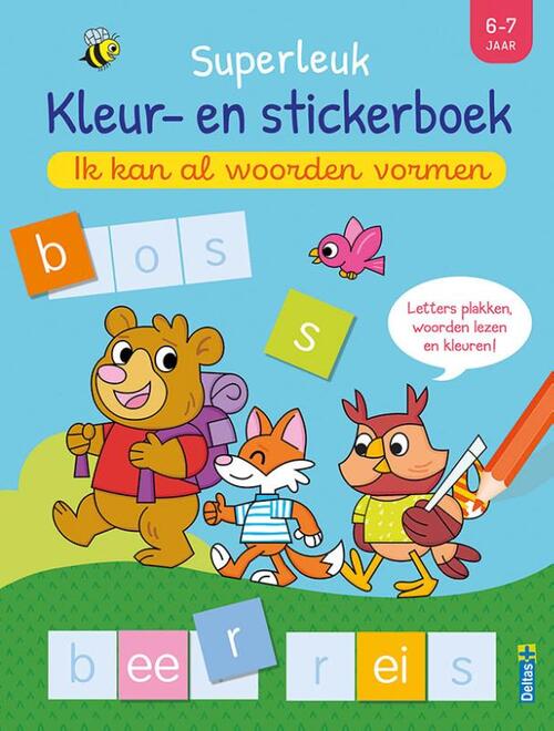 Superleuk kleur- en stickerboek - Ik kan al woorden vormen (6-7 j.) - Blauw