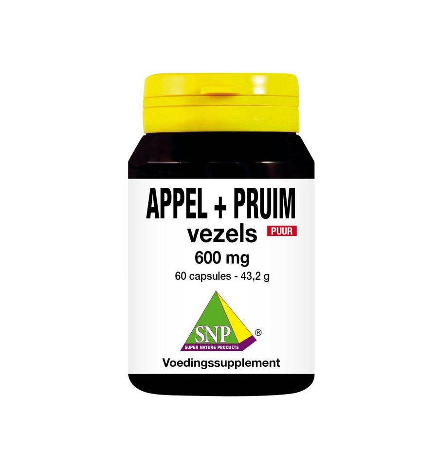 Snp Appel pruim vezels 600 mg puur 60 capsules