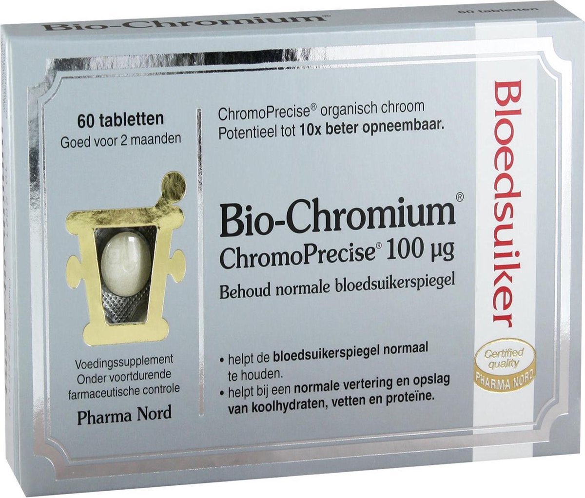 Pharma Nord Bio chromium bloedsuiker 60 tabletten