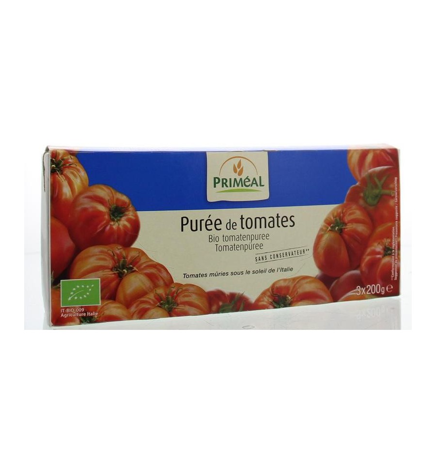Primeal Tomatenpuree bio 200 gram 3 stuks