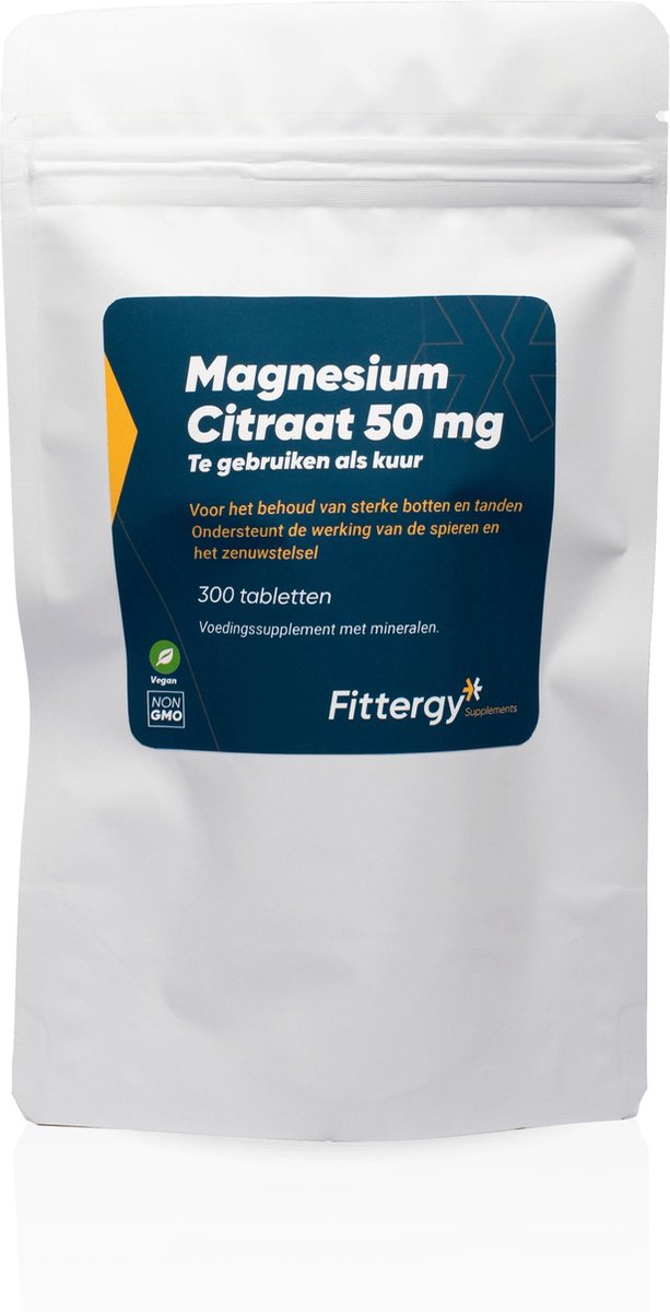 Fittergy Magnesiumcitraat kuur 50 mg 300 tabletten