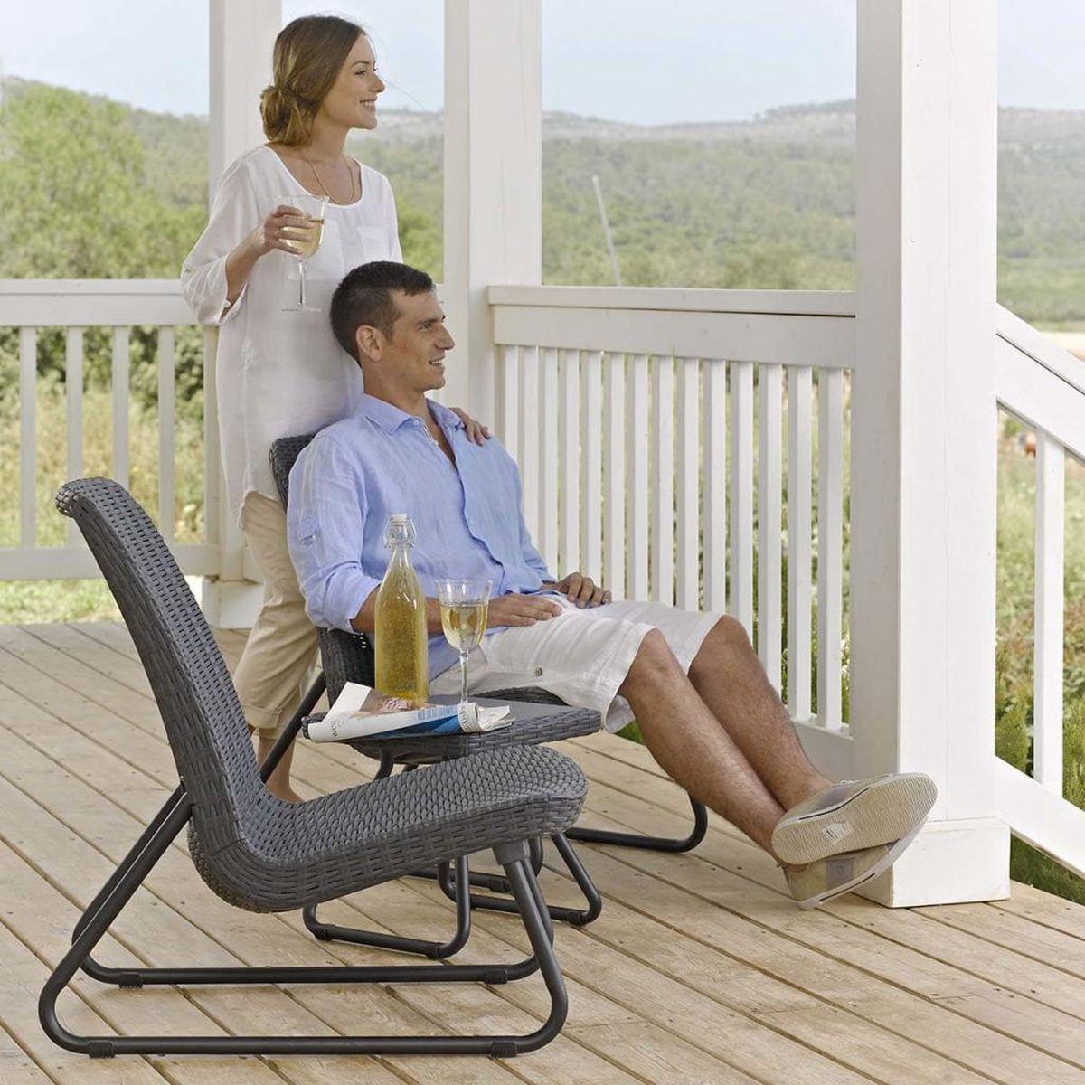 Keter Rio Balkonset - Grijs