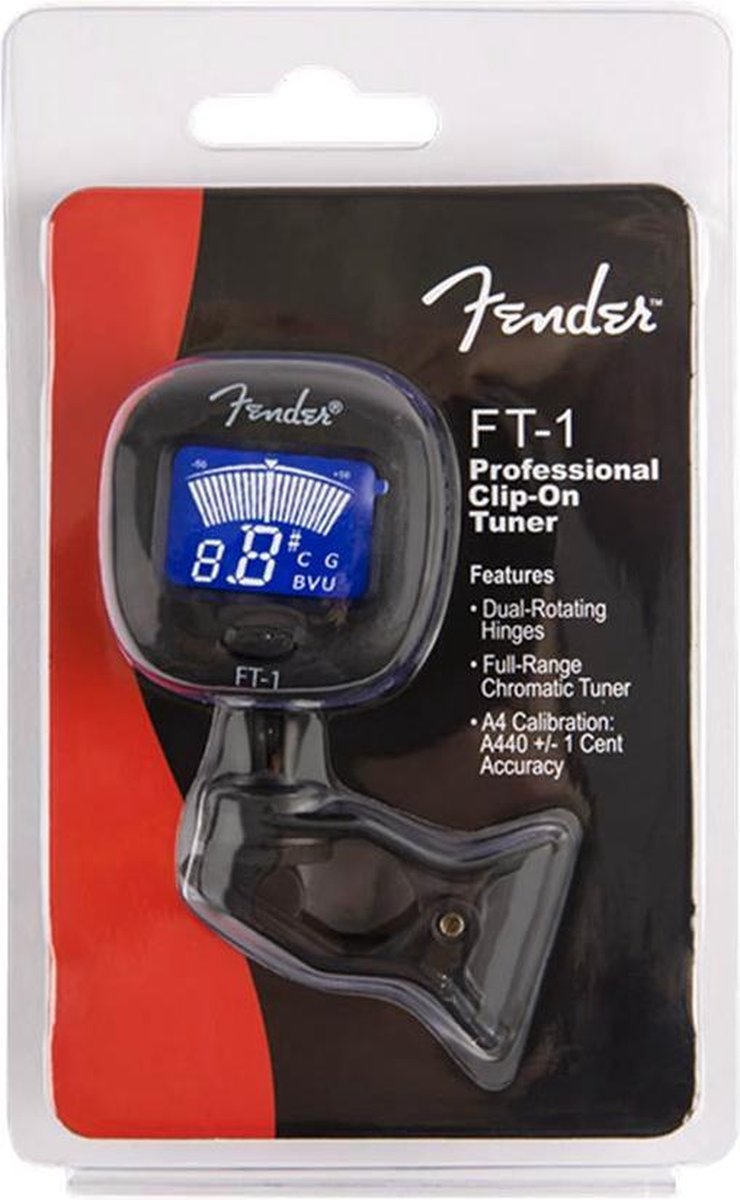 Fender FT-1 Pro Clip-On Tuner Black