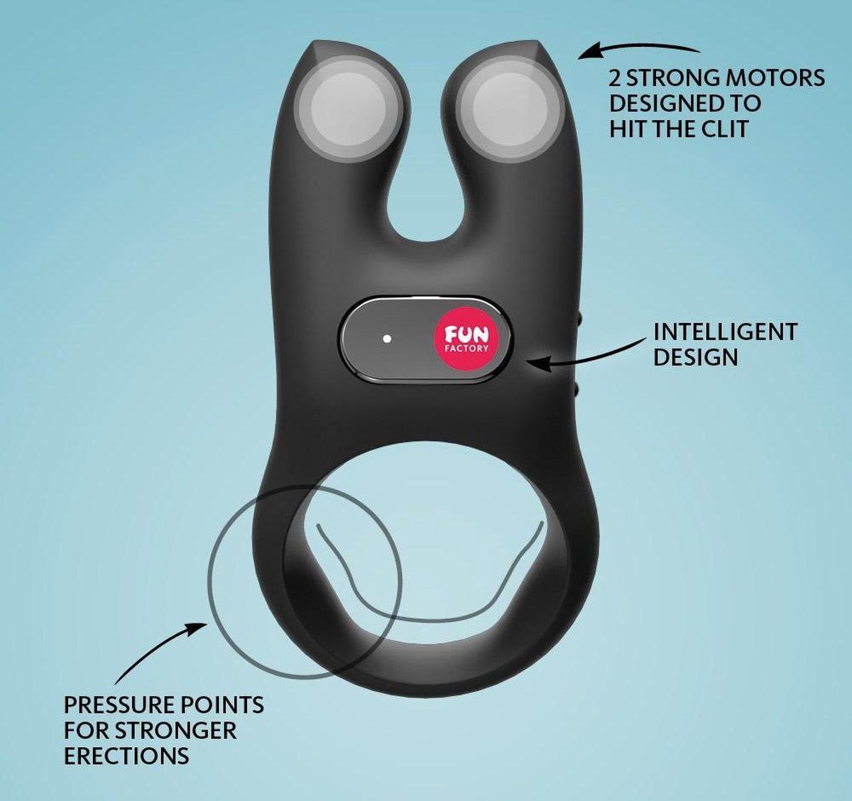 Fun Factory - NŌS Vibrerende Penisring - - Zwart