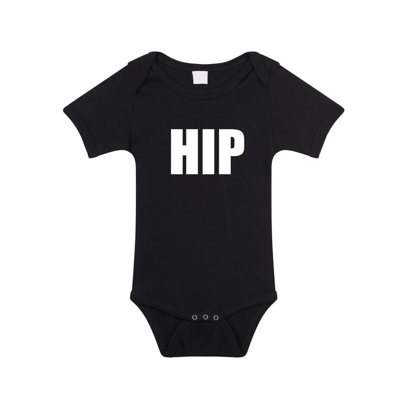 Bellatio Decorations Hip tekst baby rompertje jongens en meisjes - Kraamcadeau - Babykleding - Zwart