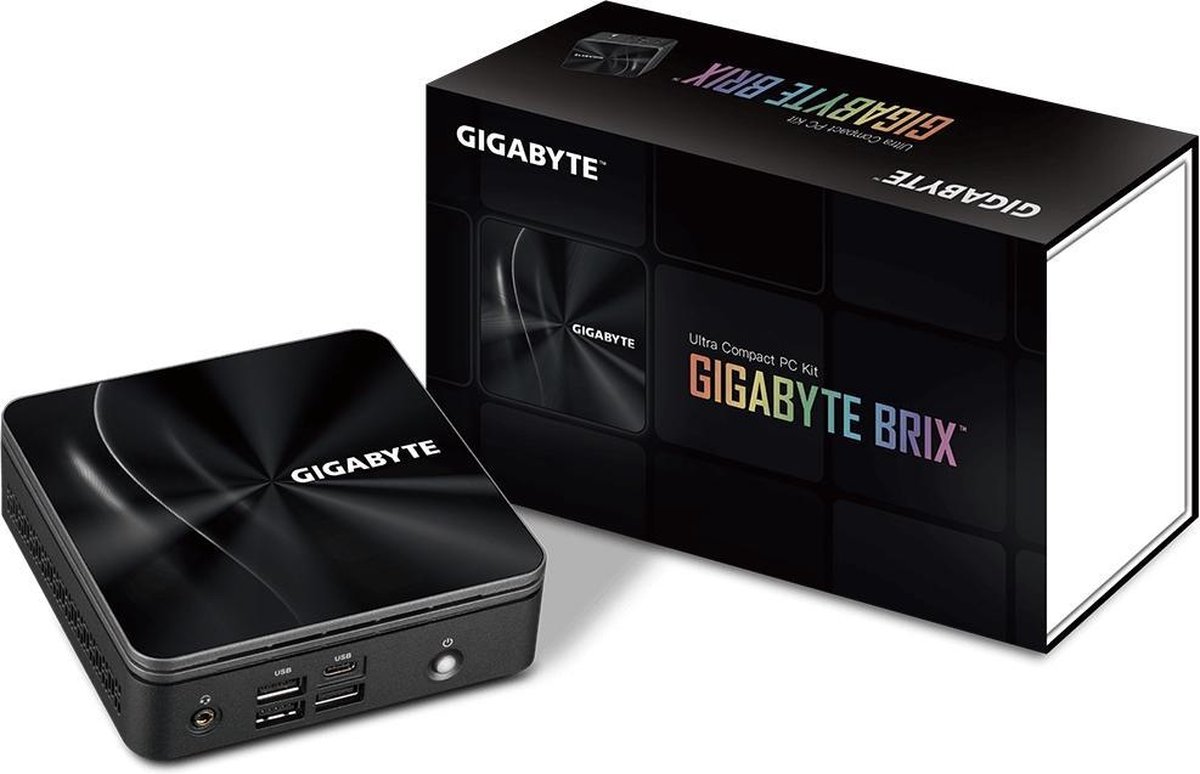 Gigabyte GB-BRR3-4300 PC/workstation barebone UCFF 4300U 2 GHz - Zwart