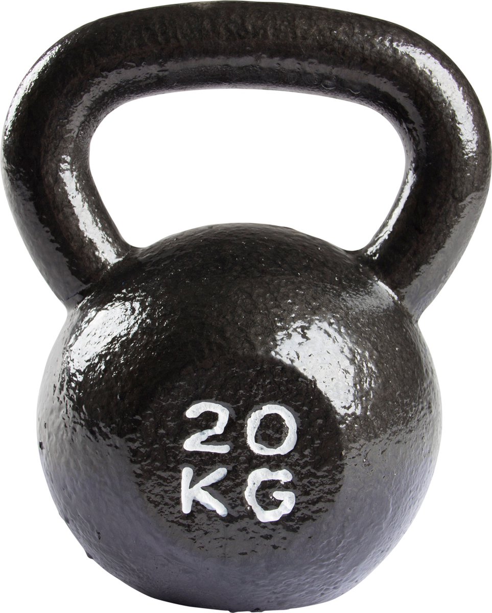 VirtuFit Kettlebell Pro - Kettle Bell - Gietijzer - 20 kg - Zwart