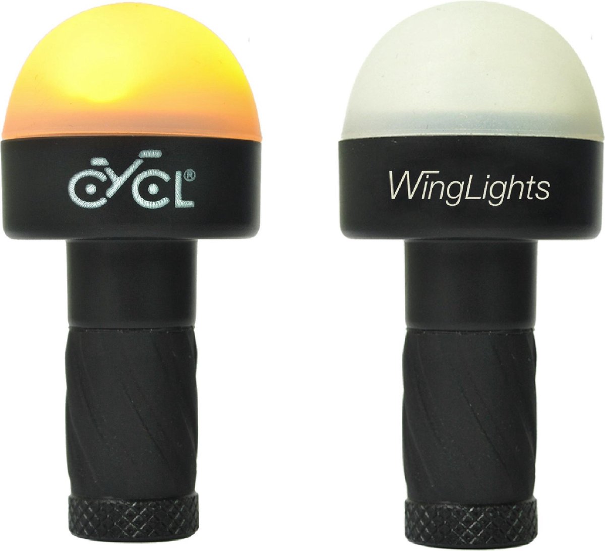 CYCL fietsverlichting Winglights led 6 cm 2 delig - Zwart