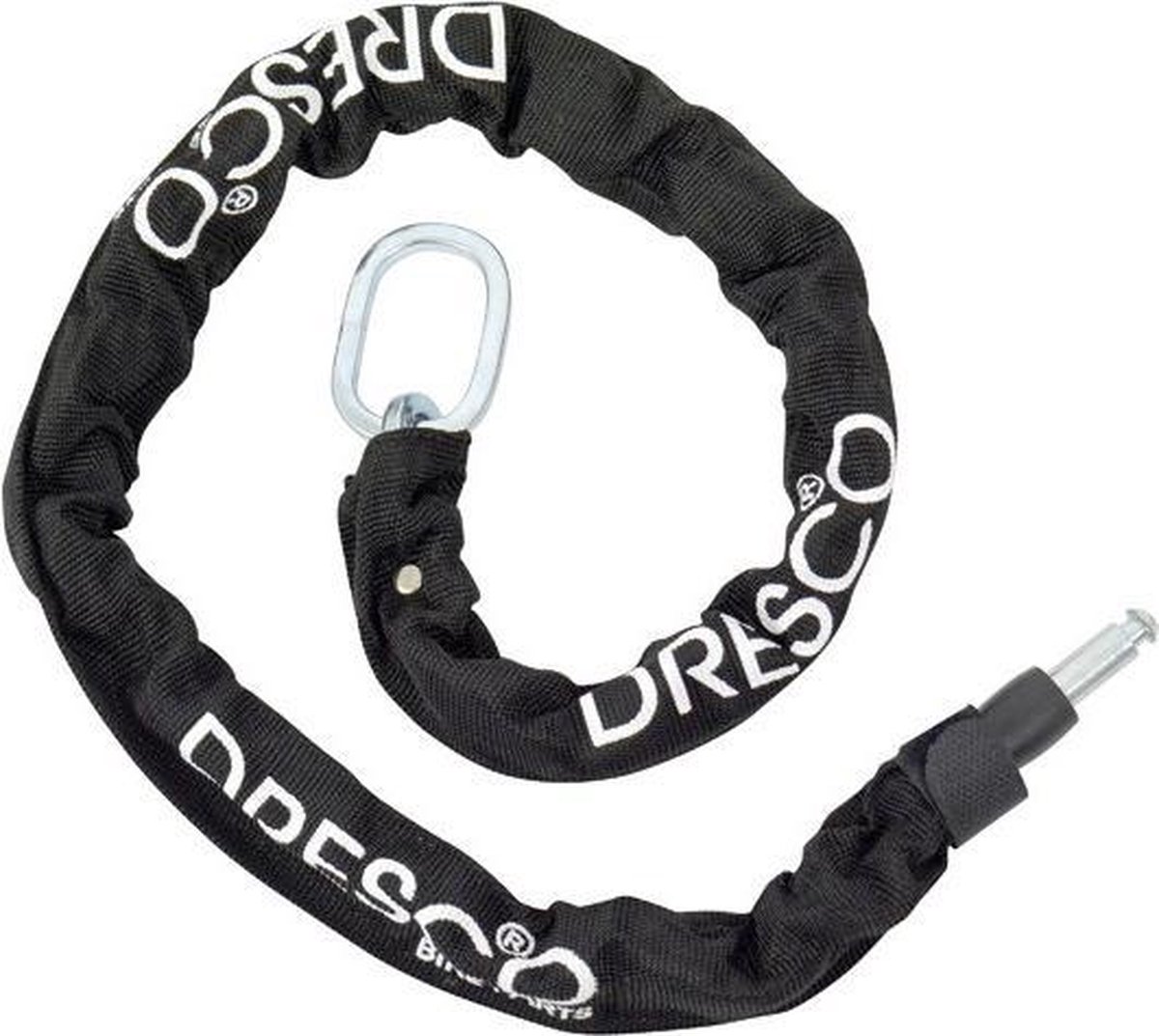 DRESCO insteekketting Plug in 90 cm x 5,5 mm staal - Zwart