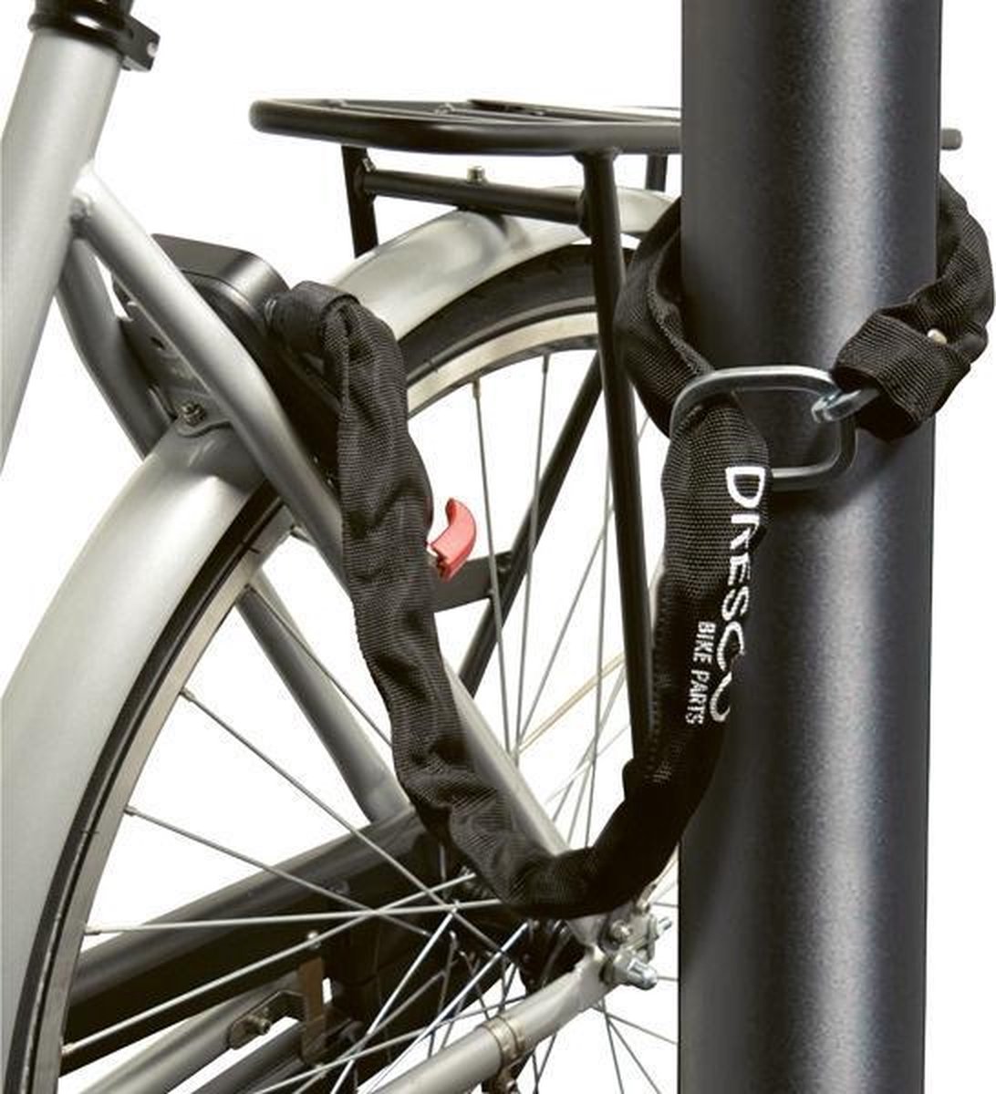 DRESCO insteekketting Plug in 90 cm x 5,5 mm staal - Zwart