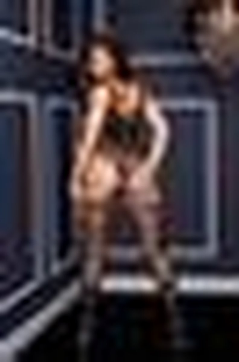 Baci - Visnet Catsuit Met Jarretel Look - Zwart