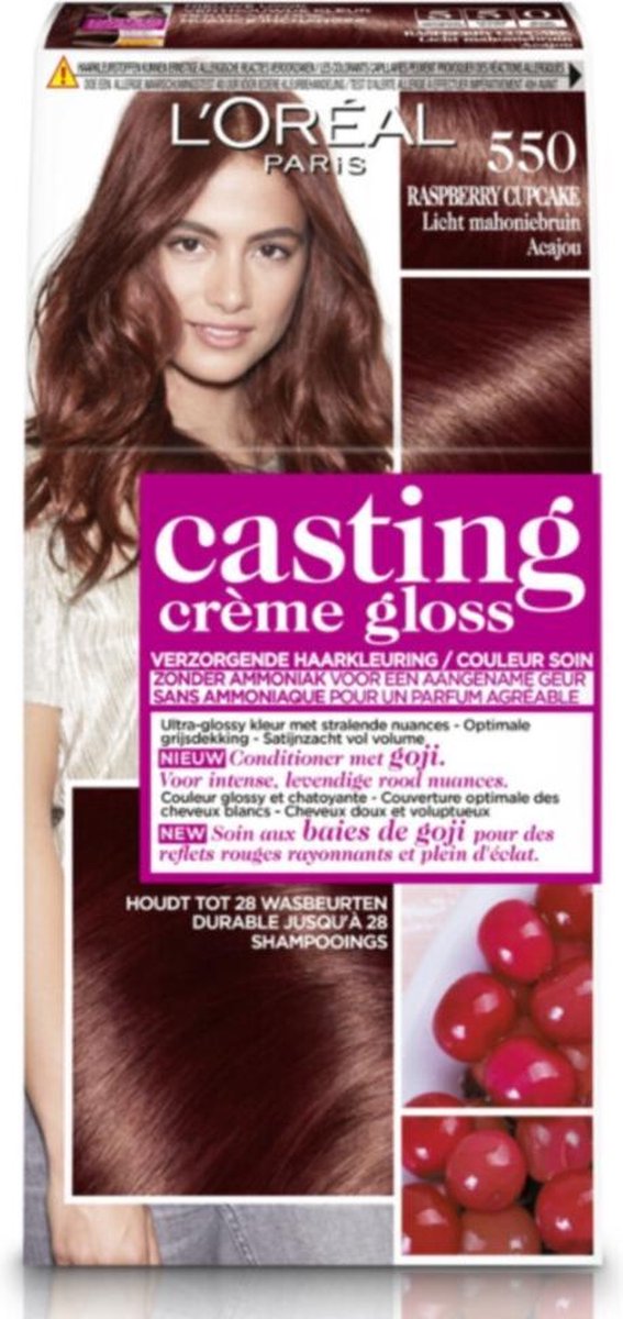 L'Oreal Paris Casting Creme Gloss 550 Licht Mahonie Per stuk - Bruin
