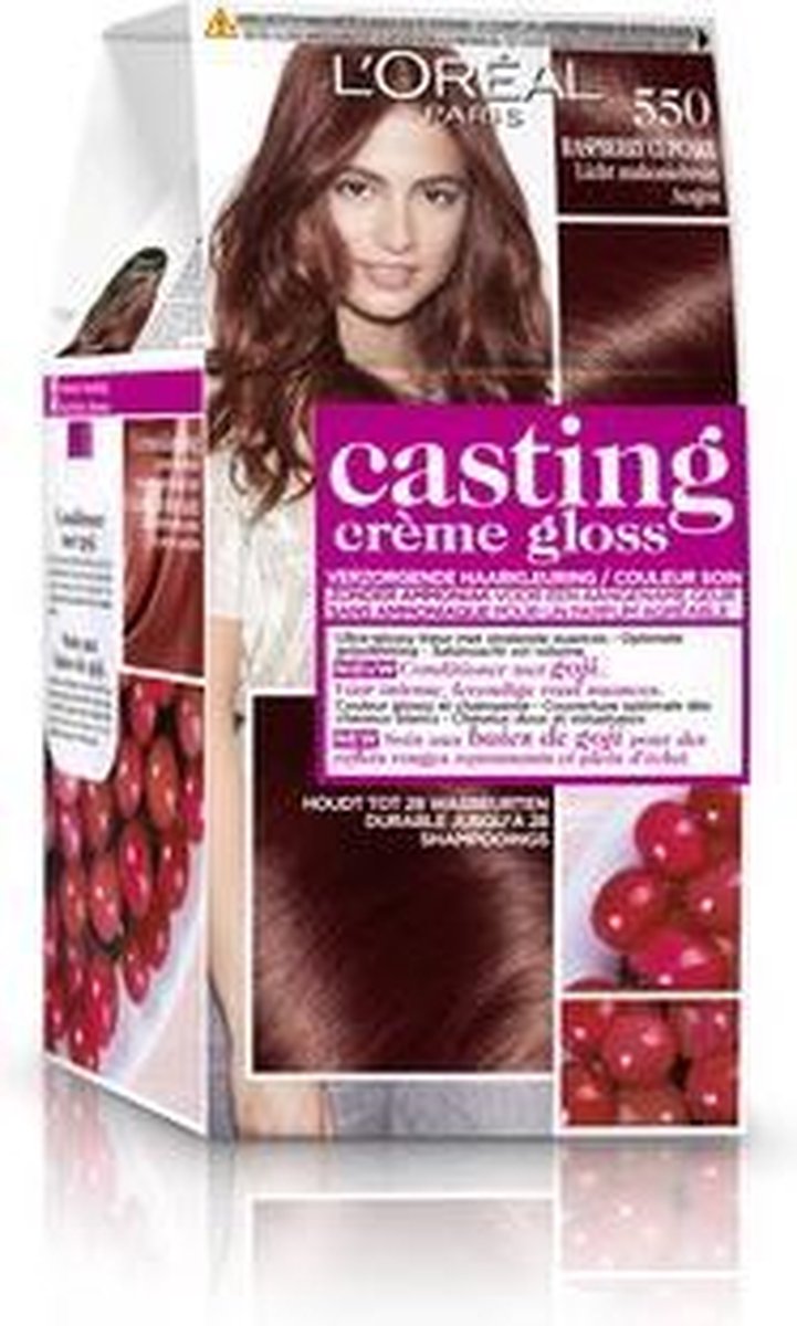 L'Oreal Paris Casting Creme Gloss 550 Licht Mahonie Per stuk - Bruin
