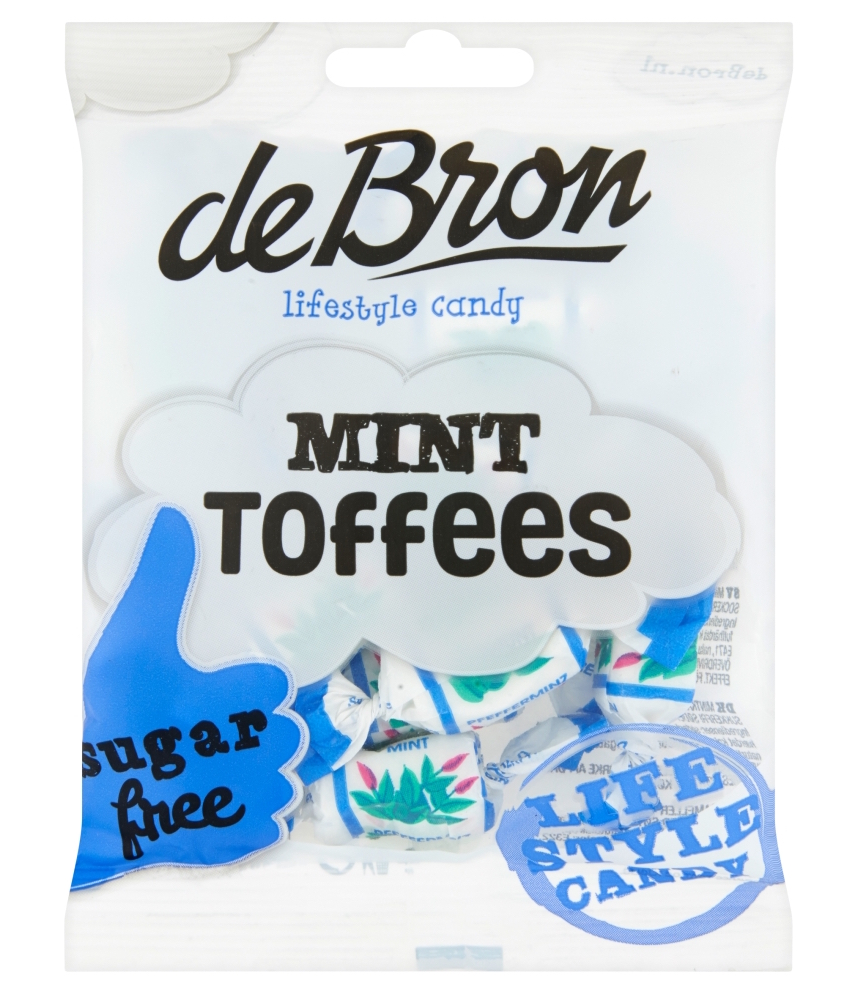 De Bron Mint-toffees Suiker Vrij Zak