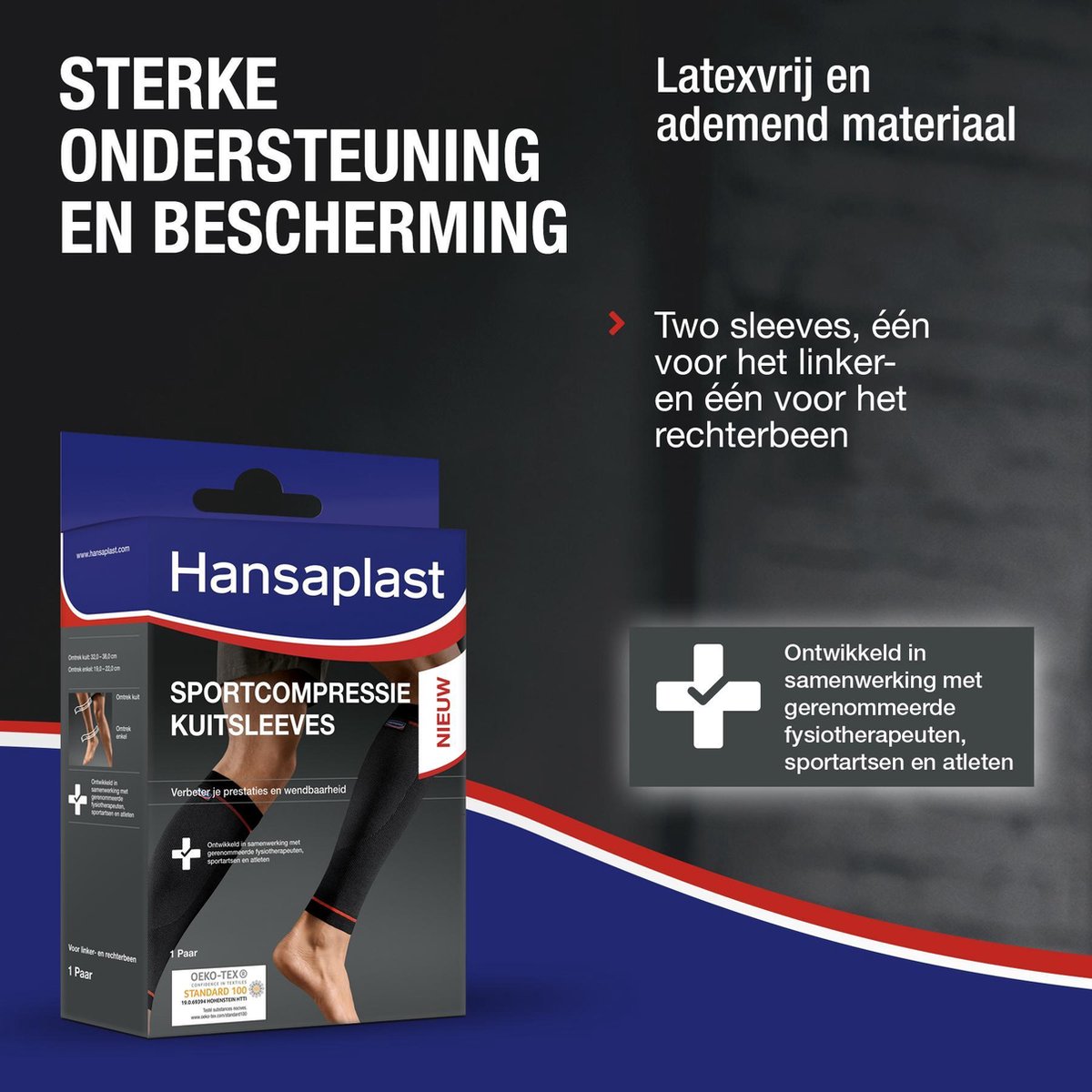 Hansaplast Sportcompressie Kuitsleeves