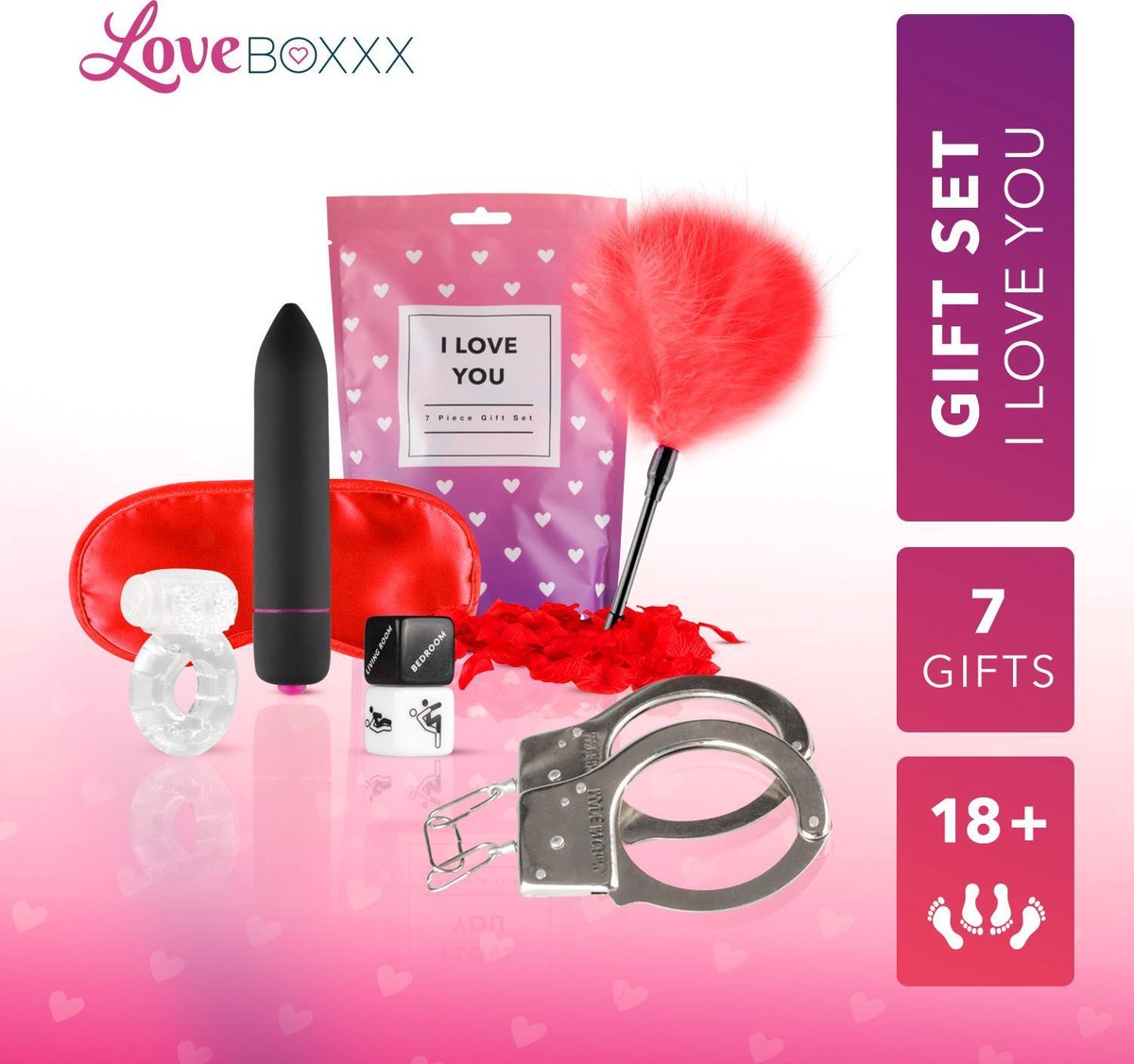 LoveBoxxx - I Love You Erotische Geschenkset - Rood