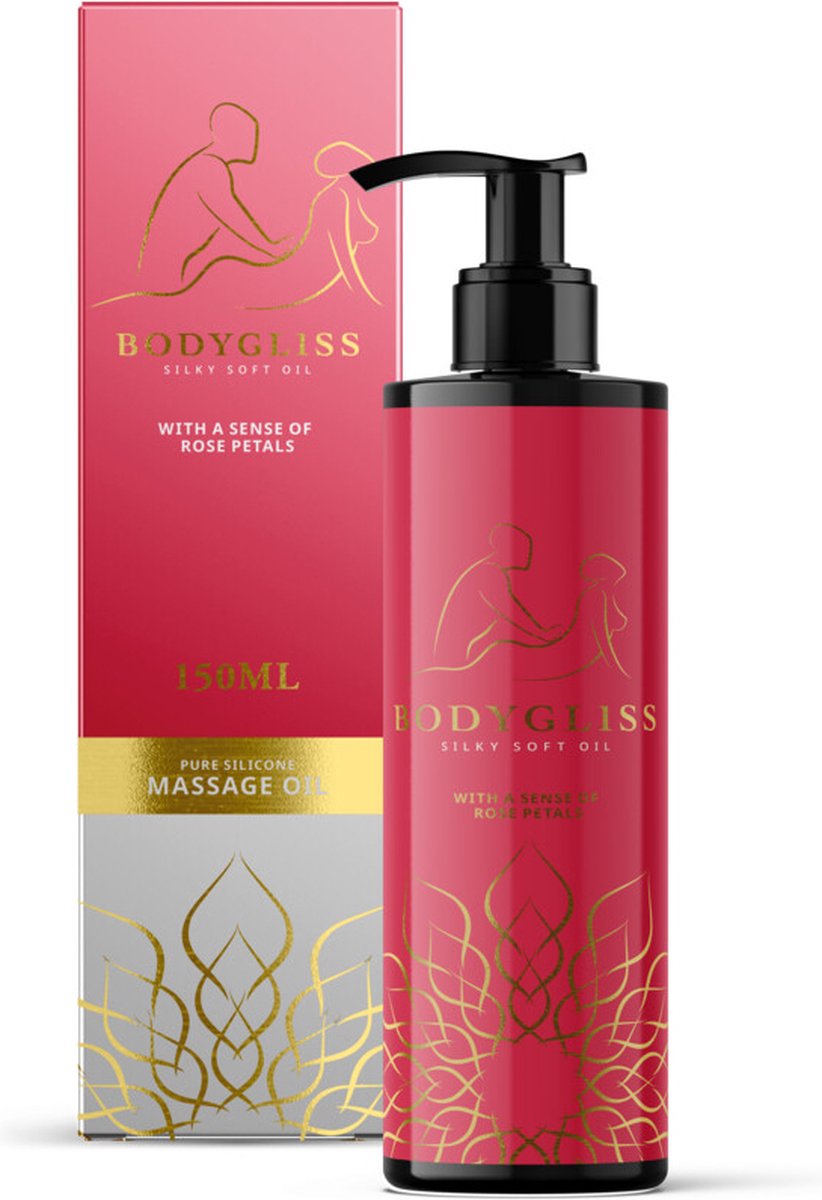 Bodygliss Massage Collection - Silky Soft Oil - Rose - Rood