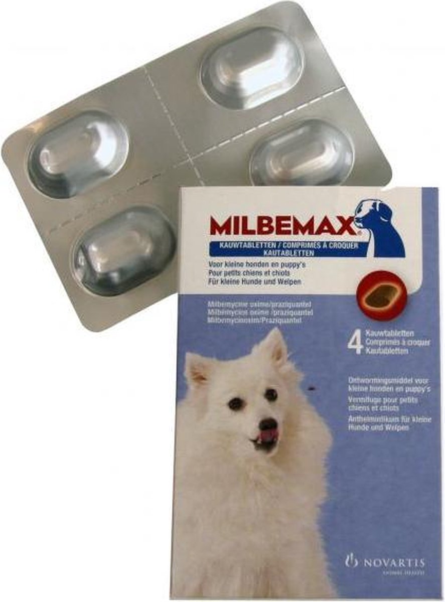 Milbemax Kauwtabletten Hond Klein Chewy 4 tabl. en lt5kg