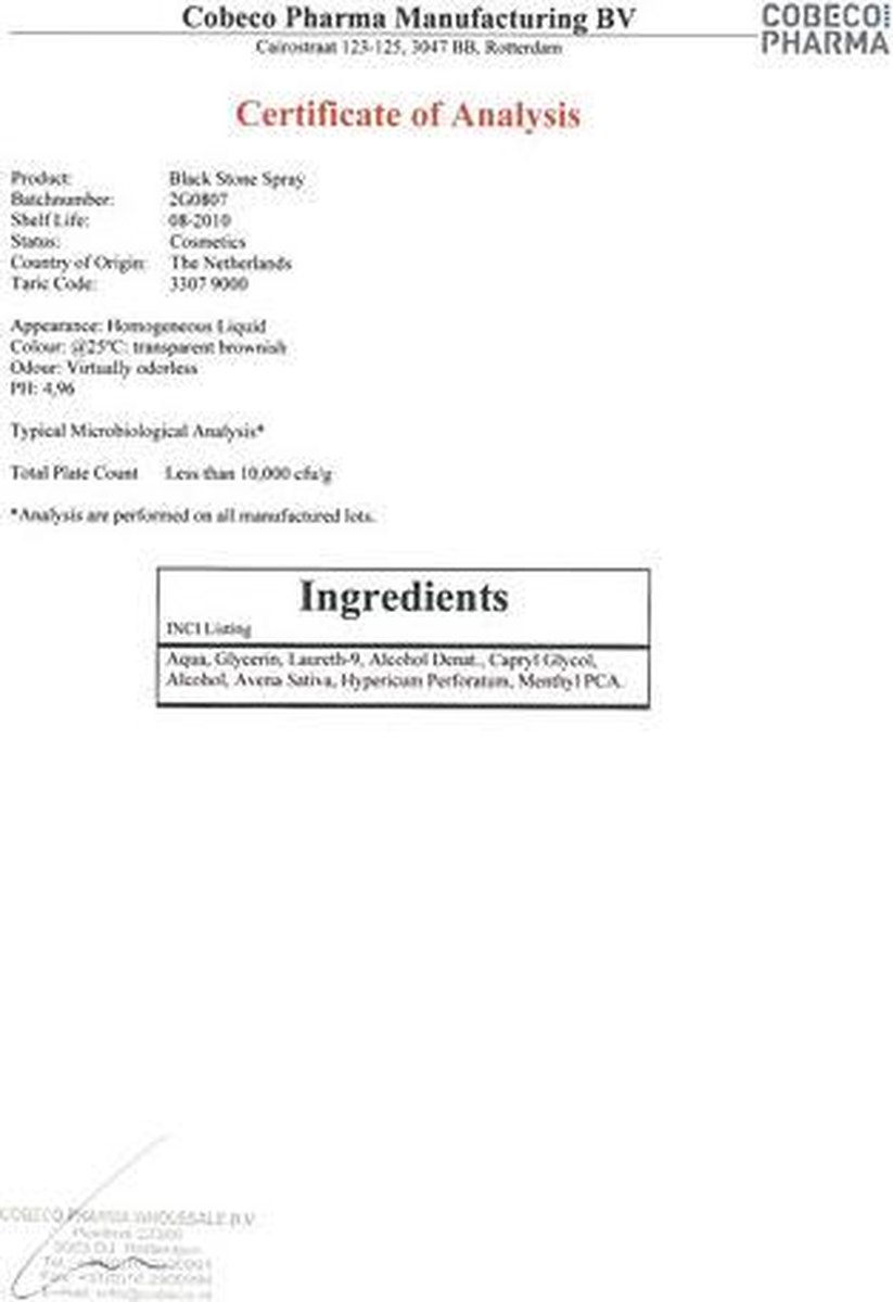 Cobeco Black Stone - Delay Spray - Beige