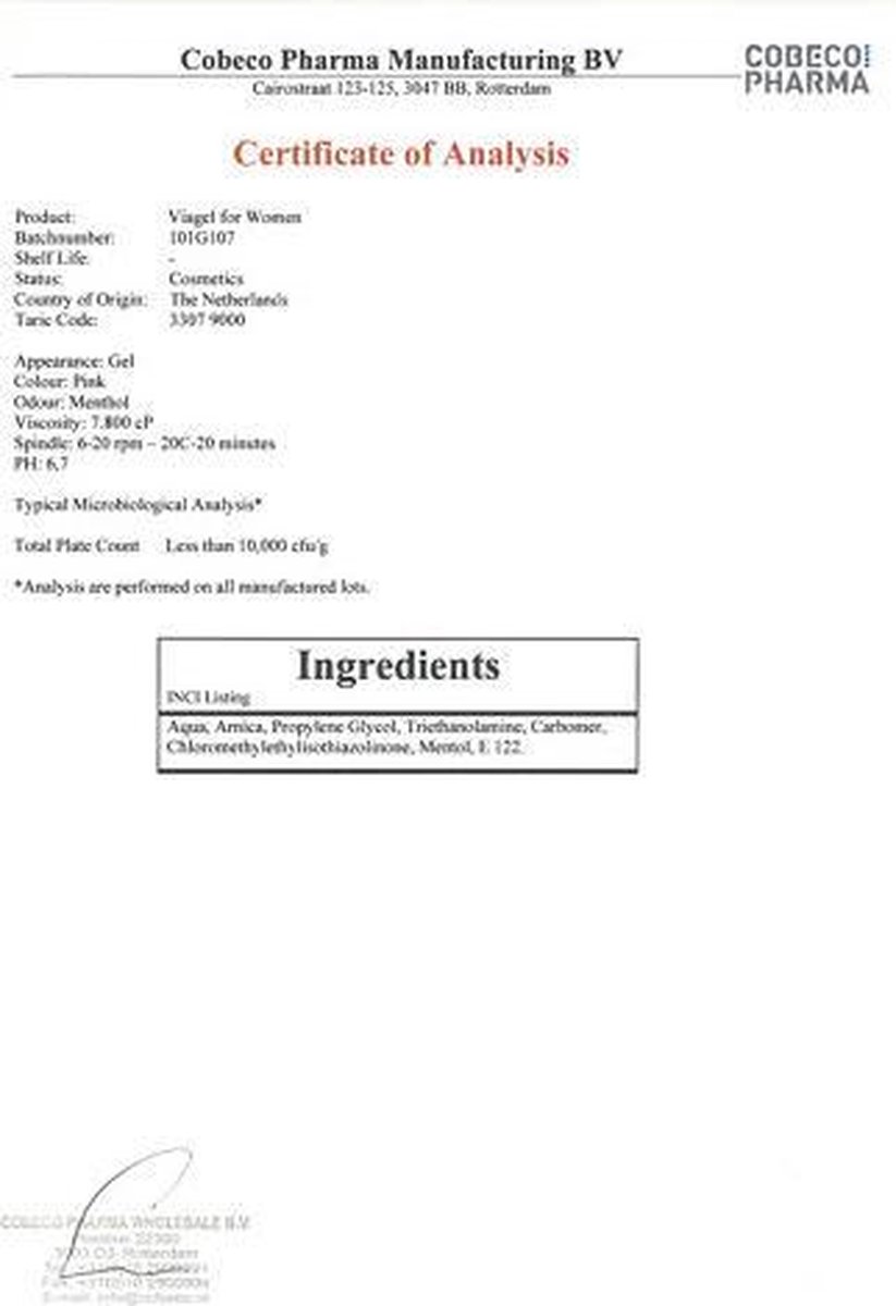 Cobeco Viagel For Women