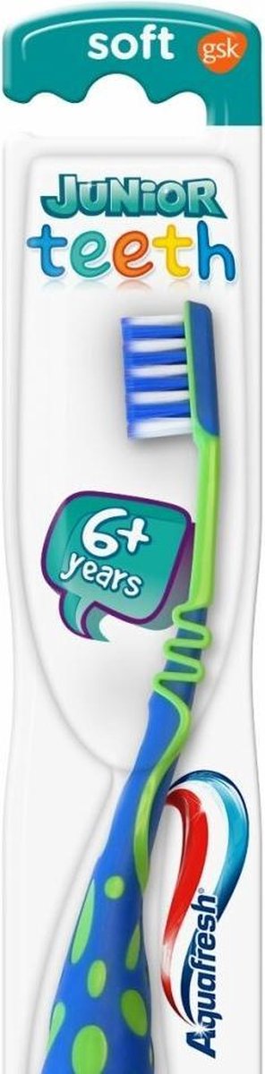 Aquafresh Tandenborstel Kids Junior Teeth Vanaf 6 Jaar 1stuk - Paars